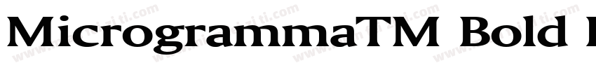 MicrogrammaTM Bold Extended字体转换